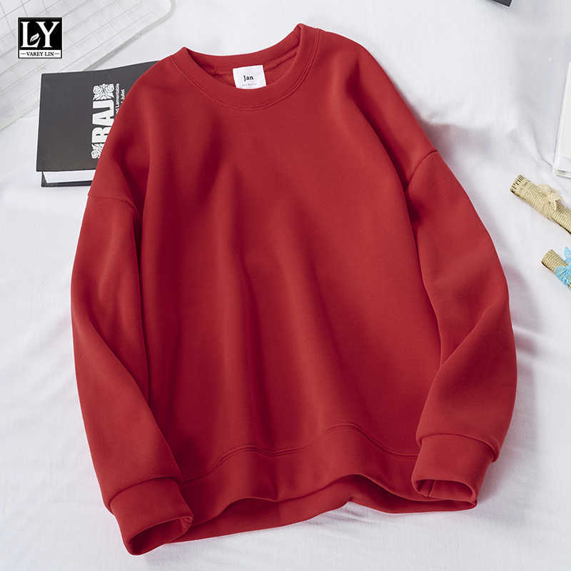 LY VAREY LIN Solid Sweatshirts Autumn Winter Women Long Sleeve O Neck Pullovers Oversize Woollen Liner Warm Loose Tops 210526, Blue
LY VAREY LIN Solid Sweatshirts Autumn Winter Women Long Sleeve O Neck Pullovers Oversize Woollen Liner Warm Loose Tops 210526, Blue