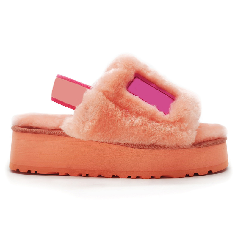 Women Outdoor Fluffy Plush Fur Slippers Sandals With Rubber Soles Non-Slip Indoor Shoes For Home Use Lady Fashion Thick Flats, Box
Women Outdoor Fluffy Plush Fur Slippers Sandals With Rubber Soles Non-Slip Indoor Shoes For Home Use Lady Fashion Thick Flats, Box