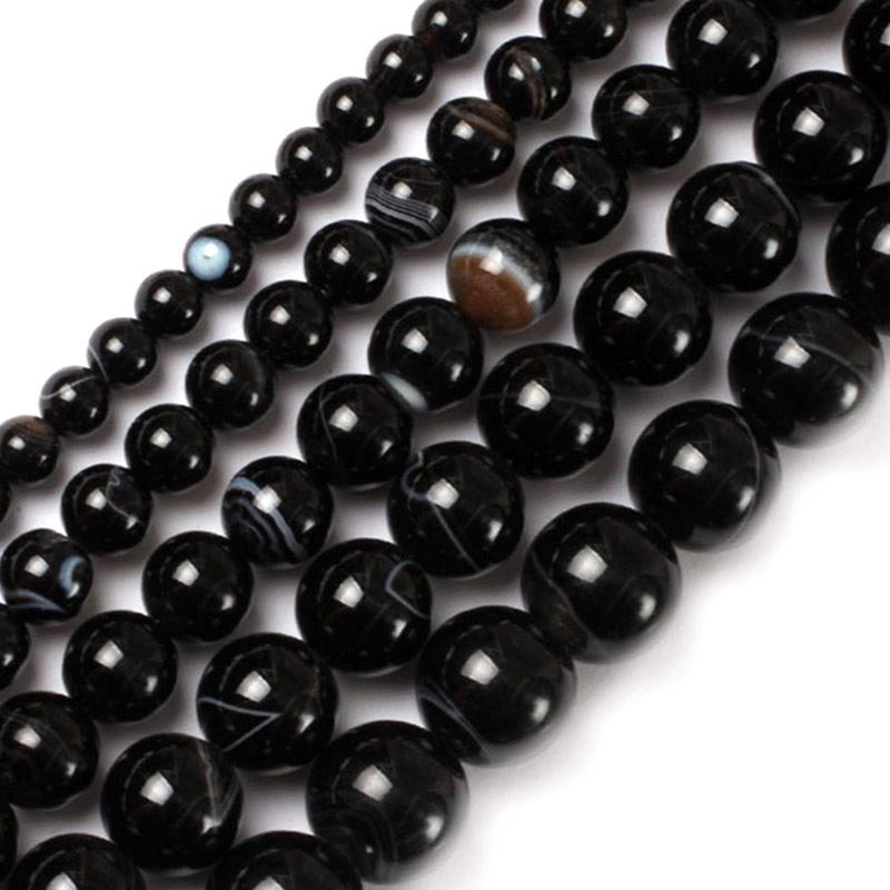 Other 6-18mm Natural Round Stripe Black Agates Carnelian Onyx Beads For Jewelry Making 15'' Needlework DIY Trinket
Other 6-18mm Natural Round Stripe Black Agates Carnelian Onyx Beads For Jewelry Making 15'' Needlework DIY Trinket