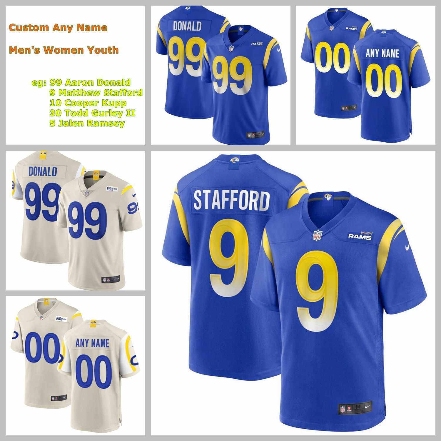 2021 American Football Jerseys Los Angeles Rams Custom Jersey Kurt Warner Jerome Bettis Marshall Faulk Eric Dickerson Stitched Jared Goff Stitched Size S-XXXL, As photo
2021 American Football Jerseys Los Angeles Rams Custom Jersey Kurt Warner Jerome Bettis Marshall Faulk Eric Dickerson Stitched Jared Goff Stitched Size S-XXXL, As photo