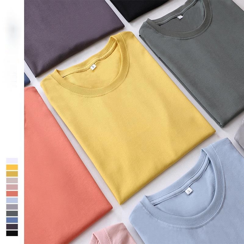 Oversized T Shirt Men Short Sleeve T-shirts for Men/women Summer Spring Solid Black White Tee Shirts Male Loose Style 100%Cotton 210601