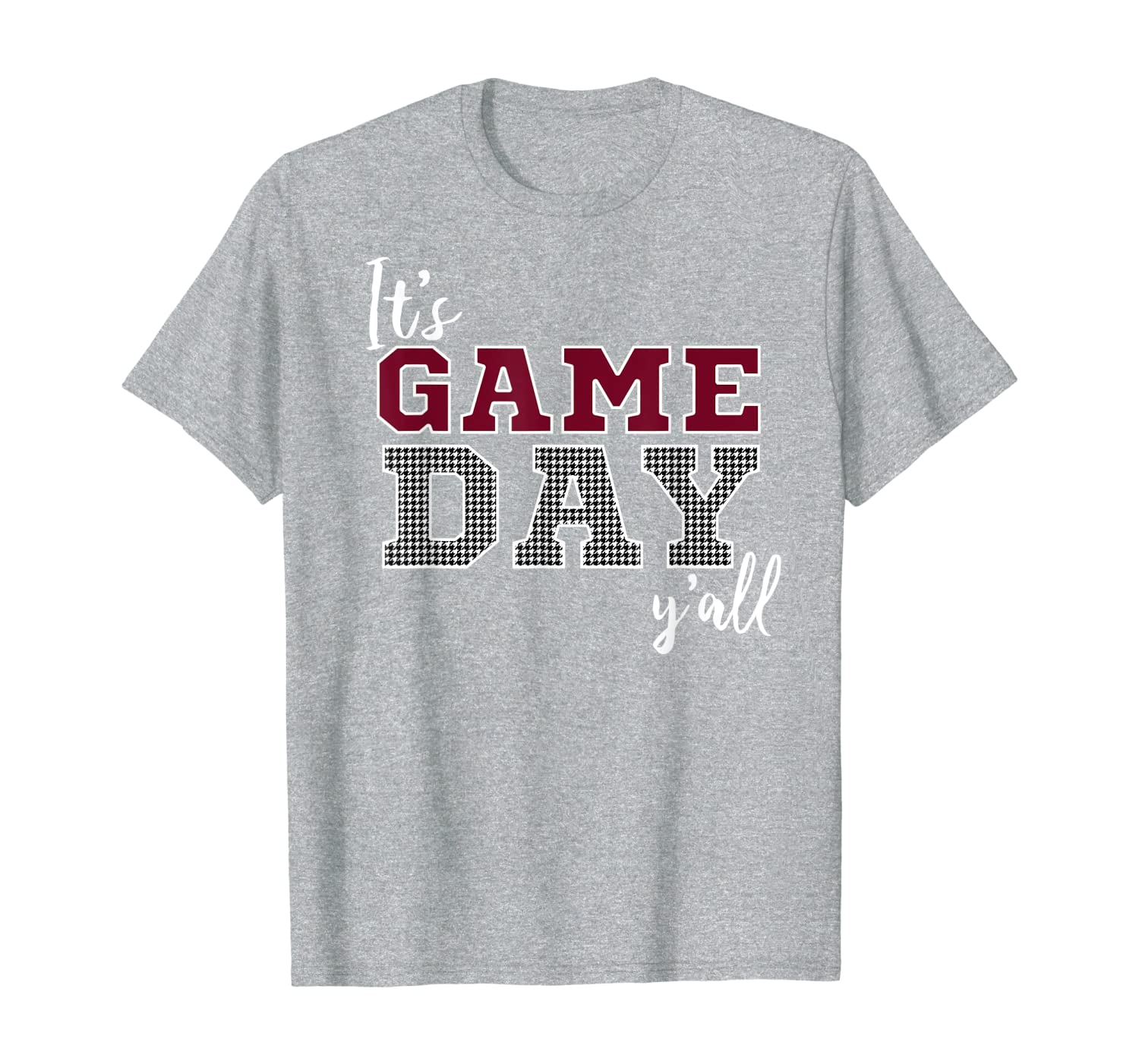 it's game day ya'll houndstooth tshirt, White;black
it's game day ya'll houndstooth tshirt, White;black