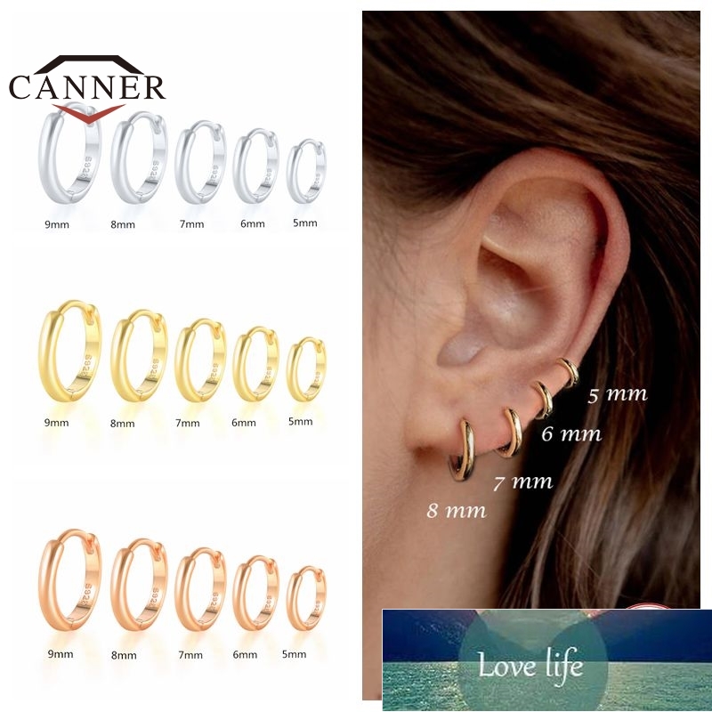 CANNER 5/6/7/8/9mm Real 925 Sterling Silver Hoop Earrings for Women Piercing Earings Round Circle Earring Jewelry pendientes Factory price expert design Quality
CANNER 5/6/7/8/9mm Real 925 Sterling Silver Hoop Earrings for Women Piercing Earings Round Circle Earring Jewelry pendientes Factory price expert design Quality