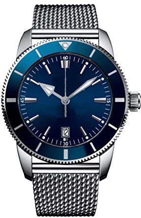 Classic New Mens Watch Black Blue Automatic Mechanical Men Watches Stainless Steel Sport Leather Rubber Sapphire Silver Wristwatches, Make waterproof 50m
Classic New Mens Watch Black Blue Automatic Mechanical Men Watches Stainless Steel Sport Leather Rubber Sapphire Silver Wristwatches, Make waterproof 50m