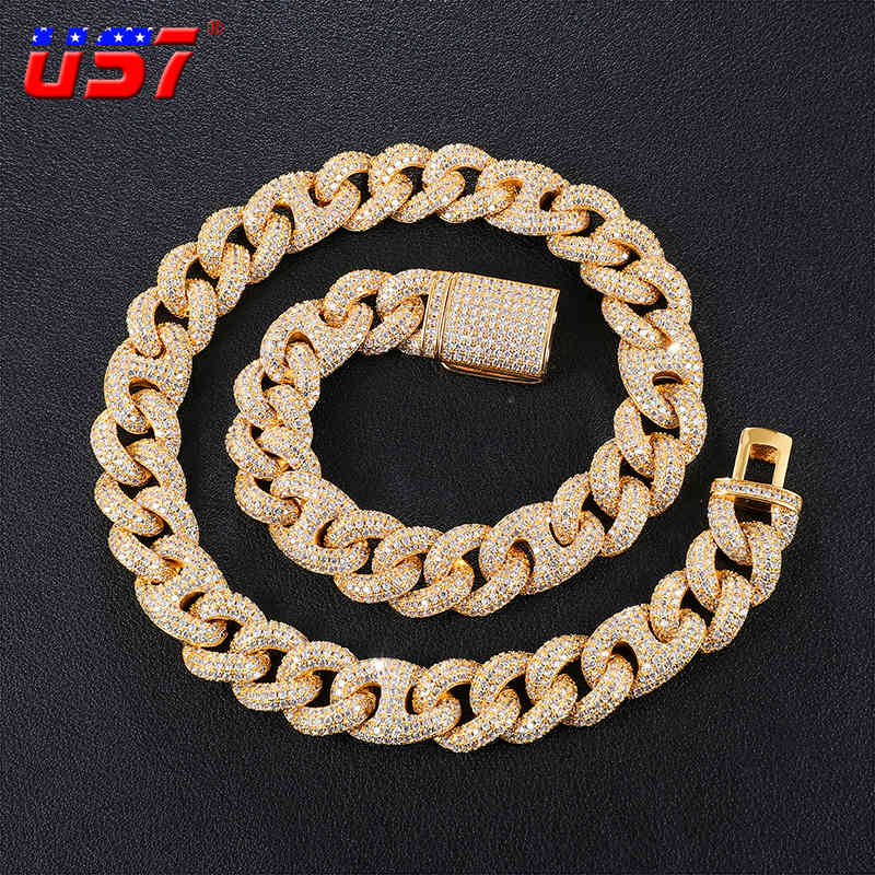 US7 16mm Cuban Link Chain 18inch Choker Full Micro-paved Bling Cubic Zircons Necklace For Men&Women Hip Hop Rock Fashion Jewelry X0509
US7 16mm Cuban Link Chain 18inch Choker Full Micro-paved Bling Cubic Zircons Necklace For Men&Women Hip Hop Rock Fashion Jewelry X0509