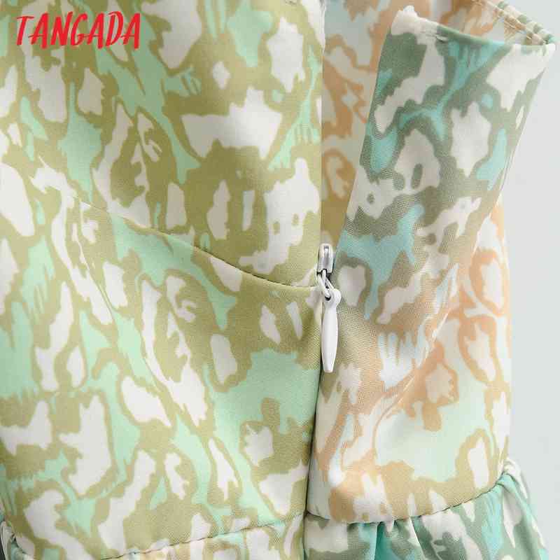 Fashion Women Colorful Leopard Print Summer Bow Sleeveless Holiday Ladies Midi Dress 1F188 210416