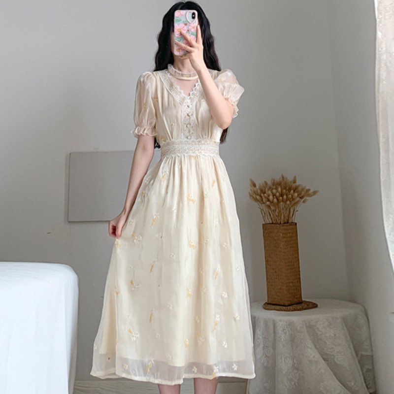 Women Retro Embroidery Floral Fairy Dress Vestido Summer Elegant Chiffon Short Sleeve High Waist Party Dresses Femme 210518, Photo color
Women Retro Embroidery Floral Fairy Dress Vestido Summer Elegant Chiffon Short Sleeve High Waist Party Dresses Femme 210518, Photo color
