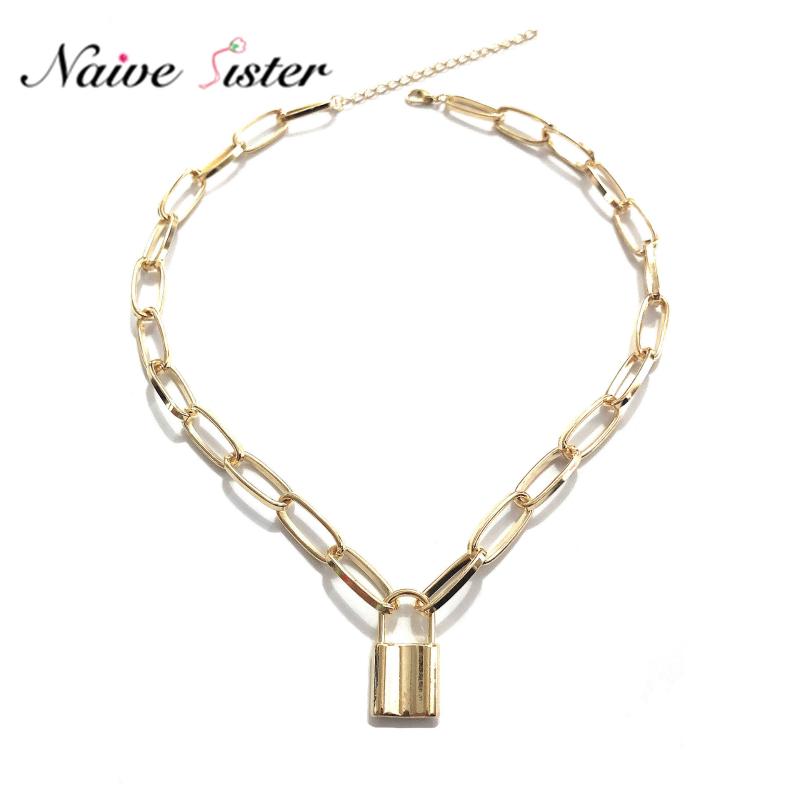 Pendant Necklaces Fashion Lock Shape Pendants For Women Female Punk Jewelry Hip Hop Link Chain Jewellery Short Metal Chokers Accessories
Pendant Necklaces Fashion Lock Shape Pendants For Women Female Punk Jewelry Hip Hop Link Chain Jewellery Short Metal Chokers Accessories