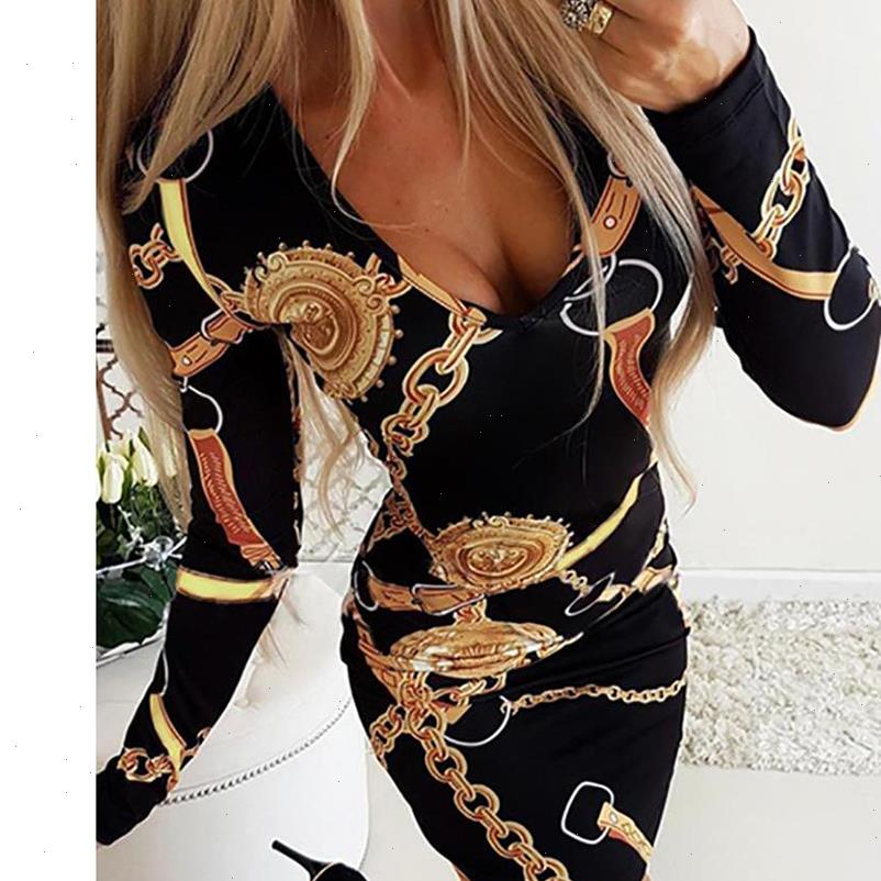 elegant fashion chain print long womens dress sleeved tight short, Black;gray
elegant fashion chain print long womens dress sleeved tight short, Black;gray