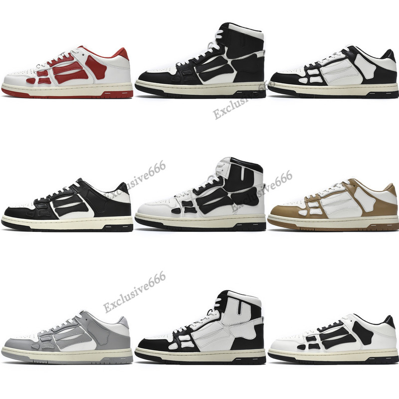2021 AMiry shoes Skeleton Bone Casual Shoe 21FW Skel Top Low High- Men Women Basket running Black White Leather Lace Up Trainer Quality size, Black#1
2021 AMiry shoes Skeleton Bone Casual Shoe 21FW Skel Top Low High- Men Women Basket running Black White Leather Lace Up Trainer Quality size, Black#1