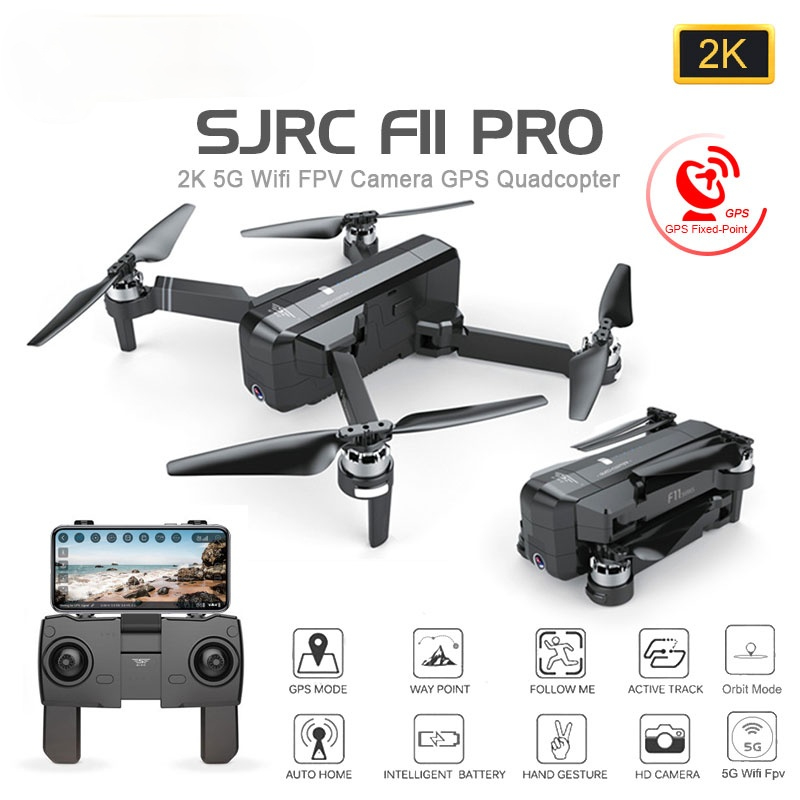 SJRC F11 PRO GPS Drone With Wifi FPV 1080P/2K HD Camera F11 Brushless Quadcopter 25 minutes Flight Time Foldable Dron Vs SG906
SJRC F11 PRO GPS Drone With Wifi FPV 1080P/2K HD Camera F11 Brushless Quadcopter 25 minutes Flight Time Foldable Dron Vs SG906
