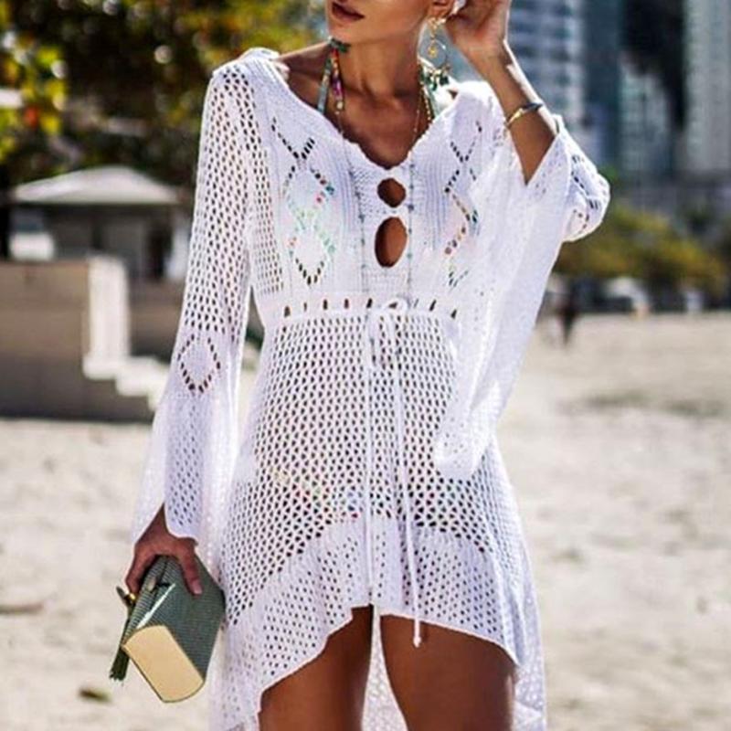 Sexy Cover Up Bikini Women Swimsuit Cover-up Beach Bathing Suit Wear Knitting Swimwear Mesh Dress Tunic Robe Sarongs
Sexy Cover Up Bikini Women Swimsuit Cover-up Beach Bathing Suit Wear Knitting Swimwear Mesh Dress Tunic Robe Sarongs