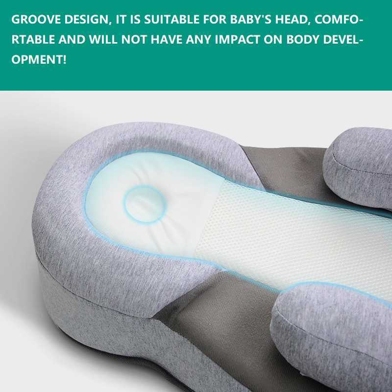 Baby Pillow born Sleeping Support Pillow Concave Soft Cartoon Toddler Cushion Prevent Flat Head Baby Pillows Reflux Bed 211025