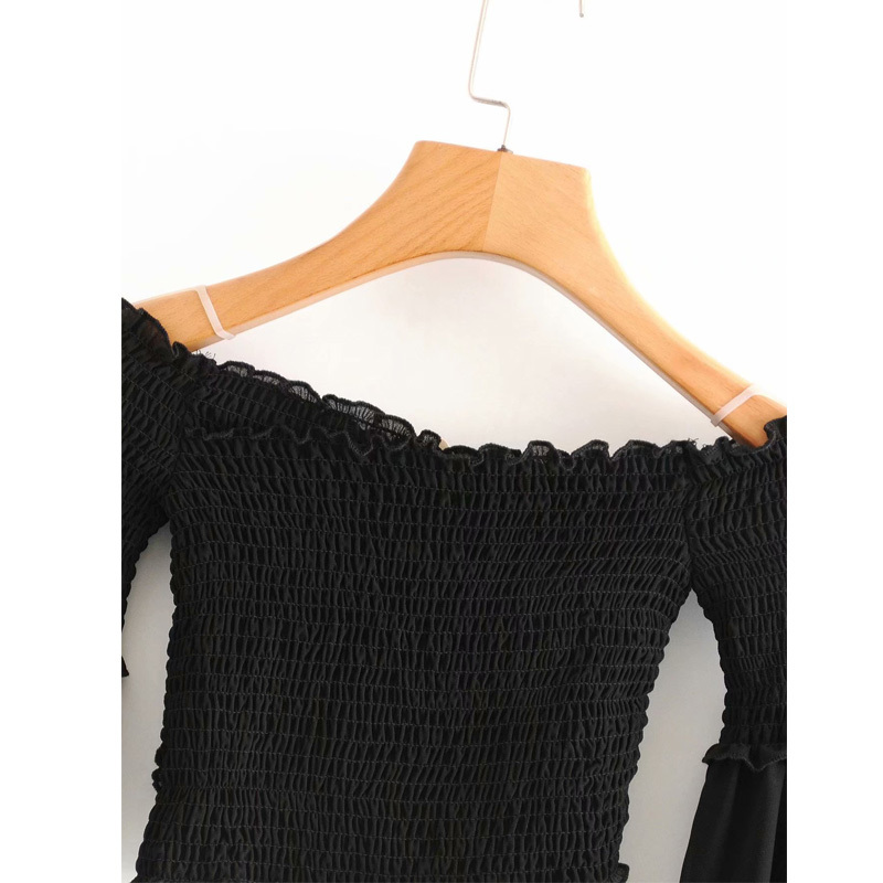 Cross Elastic Stretch Tight Navel Summer Sexy Women's Tops Strapless Stitching Black Female Shirt 210507