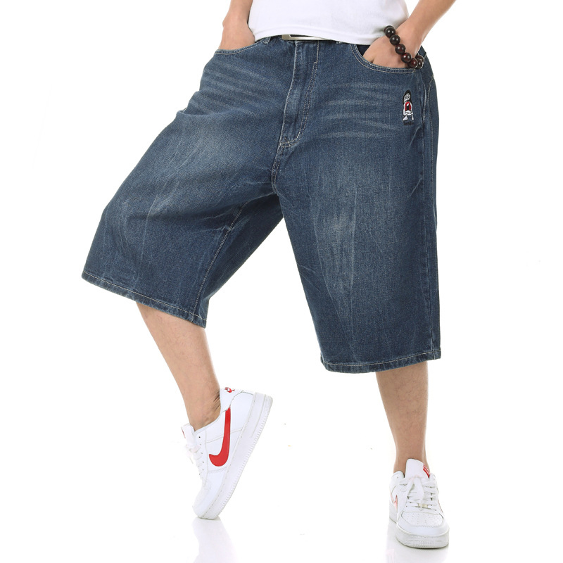 Wholesale- Top Quality Summer Big Size Wide Leg Male Skateboard Swag Baggy Jeans Shorts Men Capri Denim Pants DFF1397, Dark blue
Wholesale- Top Quality Summer Big Size Wide Leg Male Skateboard Swag Baggy Jeans Shorts Men Capri Denim Pants DFF1397, Dark blue