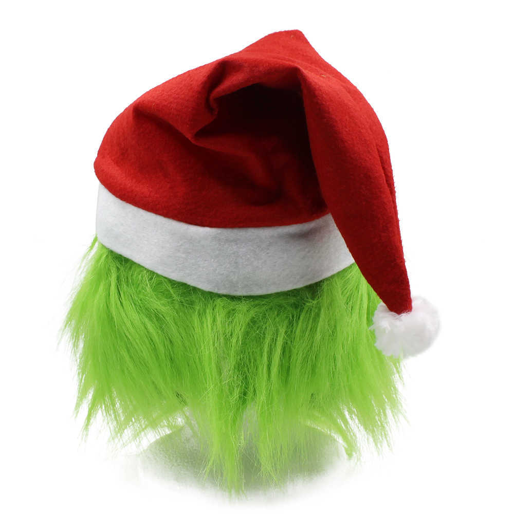 Santa Grinch Cosplay Mask Christmas Latex Masks Gloves Prop Halloween X08032132822242J