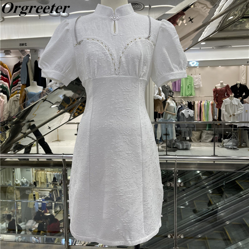Korean Ladies Graceful Mini Dress Female Sexy Hollow Lace patchwork High waist Slim Jacquard Improved Cheongsam 210525, Black
Korean Ladies Graceful Mini Dress Female Sexy Hollow Lace patchwork High waist Slim Jacquard Improved Cheongsam 210525, Black