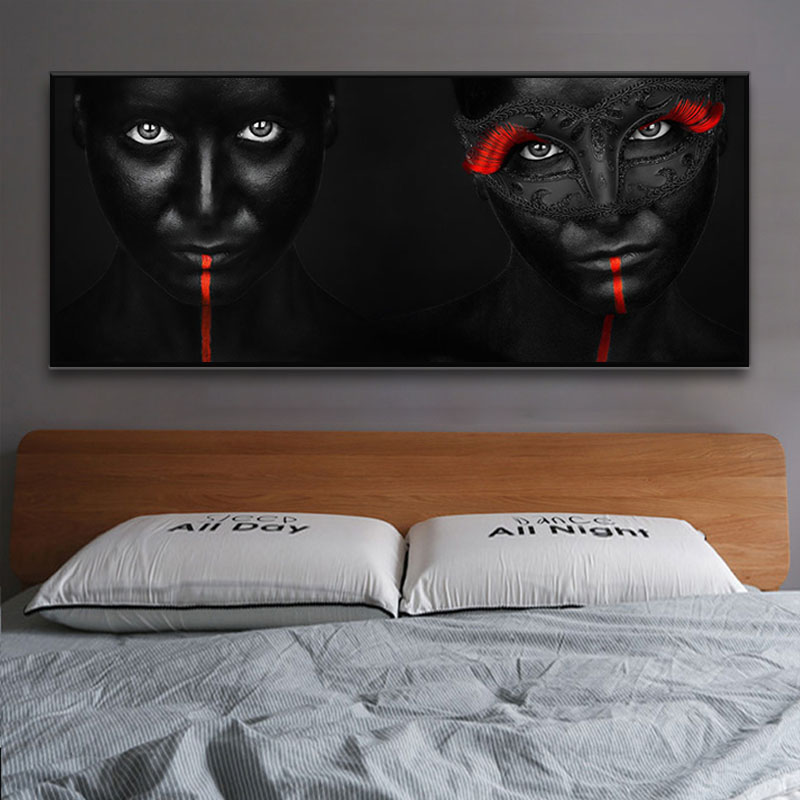 Black Woman Canvas Art Painting Modern Wall Decor Posters and Prints Figure Portrait Print Wall Pictures for Living Room Cuadros