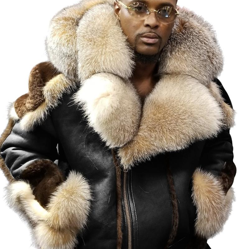 Men's Jackets Fashionmens Clothing Winter Jacket Men Punk Style Shopping Autumn And Outerwear & Coats Faux Fur Big Hair Collar, Black
Men's Jackets Fashionmens Clothing Winter Jacket Men Punk Style Shopping Autumn And Outerwear & Coats Faux Fur Big Hair Collar, Black