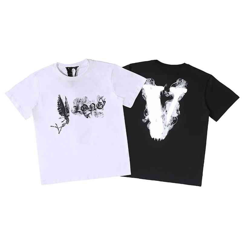 Vlones Washington exclusive back big V black and white smoke wing t-shirt men's and women's high street short sleeves Z4P4 
Vlones Washington exclusive back big V black and white smoke wing t-shirt men's and women's high street short sleeves Z4P4