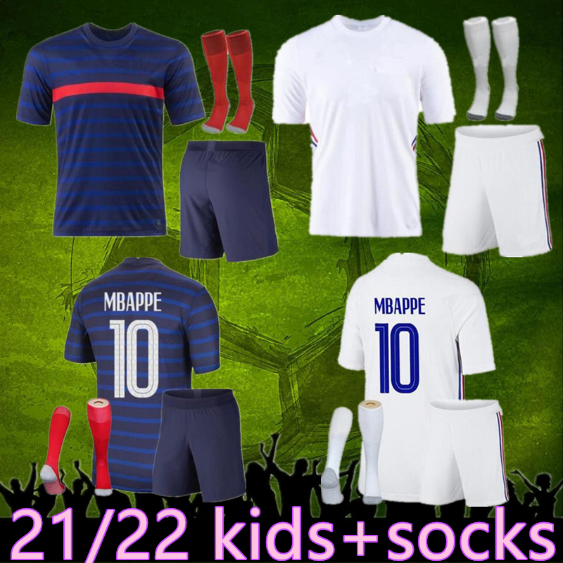2021 22 France kids BENZEMA soccer Jerseys Maillot de Foot enfant kit 2 stars GRIEZMANN KANTE MBAPPE POGBA, Patch
2021 22 France kids BENZEMA soccer Jerseys Maillot de Foot enfant kit 2 stars GRIEZMANN KANTE MBAPPE POGBA, Patch