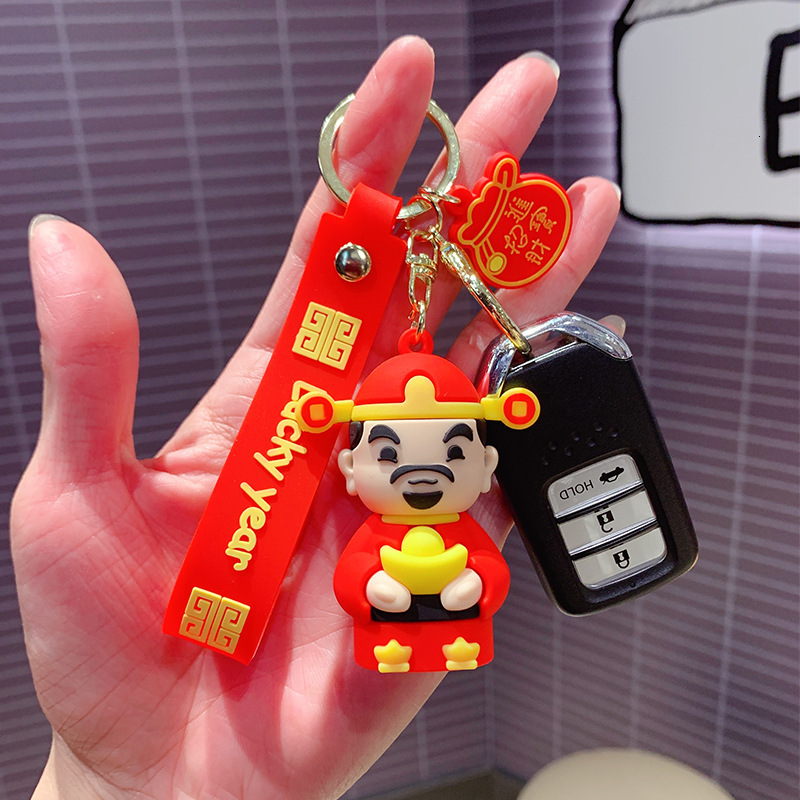 Key Rings 2022 Year of the Tiger Festive Little Doll Chain Cartoon Car Pendant Bag Cute Creativity
