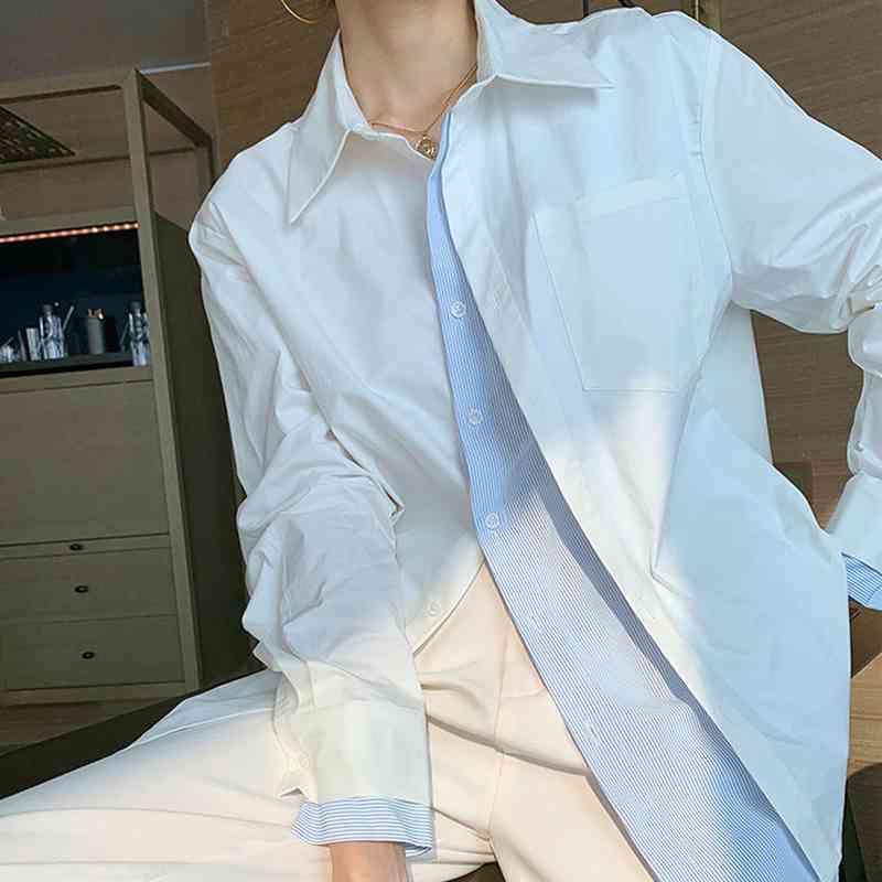 Summer Street Style Full Sleeve Women Shirt Blouse Striped Oversize Ladies Tunic Long Shirts Turn-Down Collar Female Tops 210521, Sku
Summer Street Style Full Sleeve Women Shirt Blouse Striped Oversize Ladies Tunic Long Shirts Turn-Down Collar Female Tops 210521, Sku