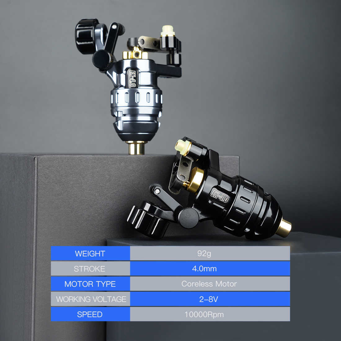 High Power Dragonhawk More Stable Double Spring Coreless Motor RCA Tattoo Rotary Machine Permanent Makeup Accessories 210915
