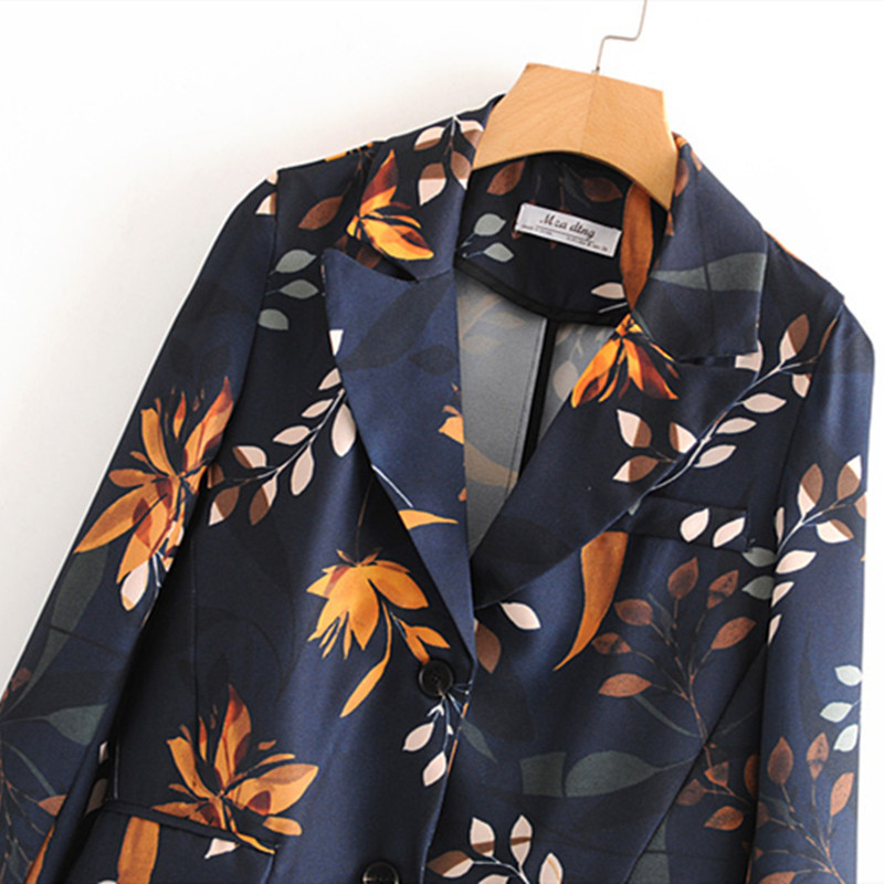 beauty Fashion Office Lady Blazer Women Printed Sunscreen Casual Loose Suit Jacket Spring Autumn Outrware 210514