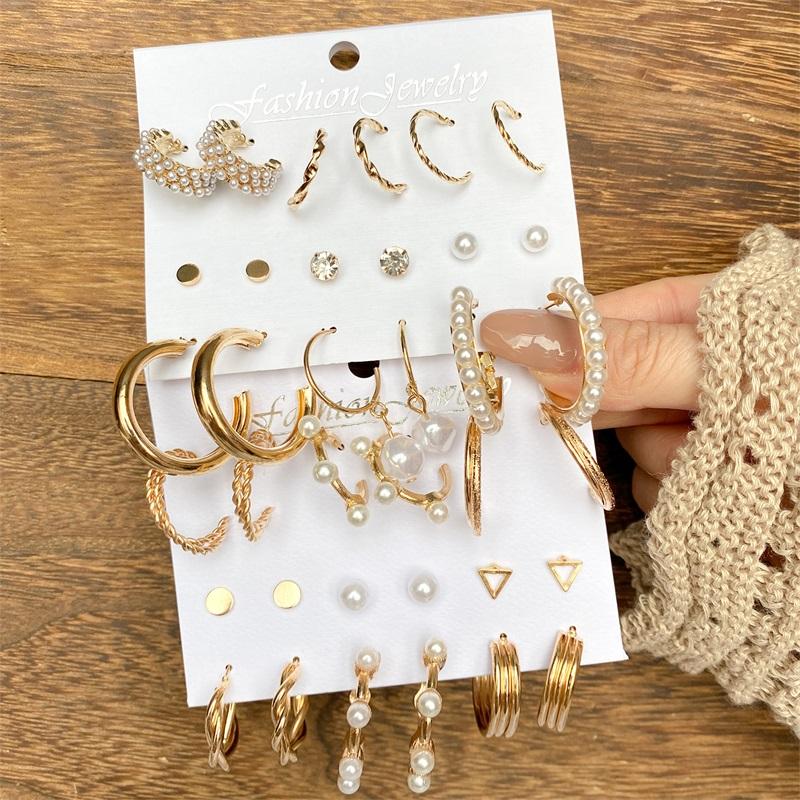Hoop & Huggie EN Boho Fashion Pearl Earrings Set For Women Geometirc Gold Metal Circle Brincos 2021 Trend Jewelry Gifts
Hoop & Huggie EN Boho Fashion Pearl Earrings Set For Women Geometirc Gold Metal Circle Brincos 2021 Trend Jewelry Gifts