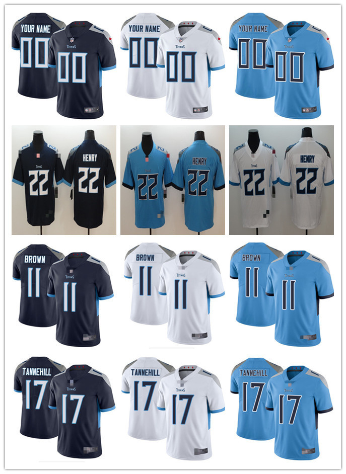Men Women Youth TennesseeTitans11 A.J. Brown 17 Ryan Tannehill 22 Derrick Henry 31 Kevin Byard Custom Navy Football Jersey, Colour
Men Women Youth TennesseeTitans11 A.J. Brown 17 Ryan Tannehill 22 Derrick Henry 31 Kevin Byard Custom Navy Football Jersey, Colour