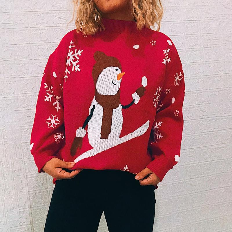 Women's Sweaters Women Sweater Snowman Cute Long Sleeve Round Neck Knitted Autumn Winter Warm Christmas Costume Gifts Xmas, White;black
Women's Sweaters Women Sweater Snowman Cute Long Sleeve Round Neck Knitted Autumn Winter Warm Christmas Costume Gifts Xmas, White;black