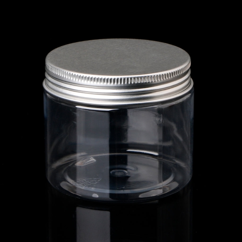 150Ml Clear Round Pet Pot With Aluminium Screw Cover Food Storage Container Sealed