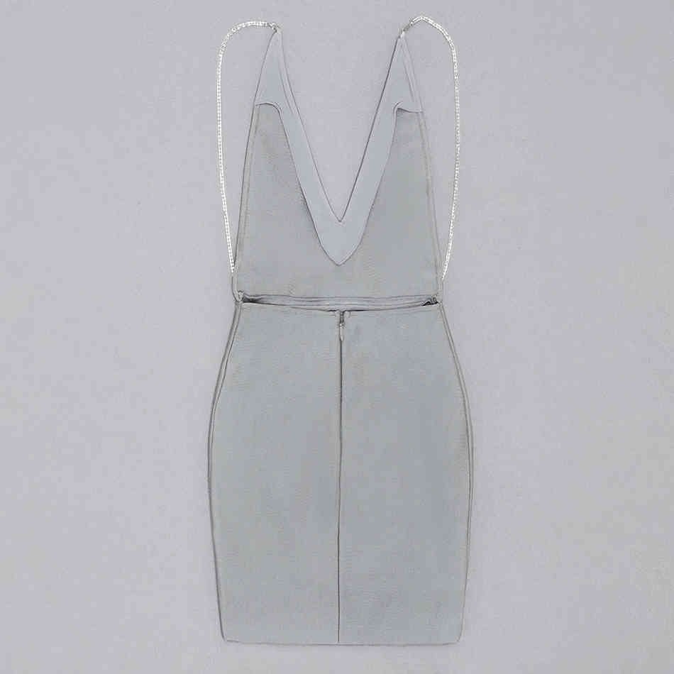 Free Sexy Halter Bandage Dresses V-neck Diamond Chain Bodycon Mini Dress Women's Club Party Vestidos 210524