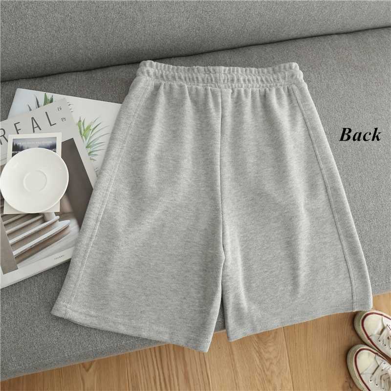 Sweat Shorts For Women Sport Casual Elastic Drawstring High Waist Sweatshorts Baggy Soft Cotton Bottoms Summer Clothes Fashion 210611