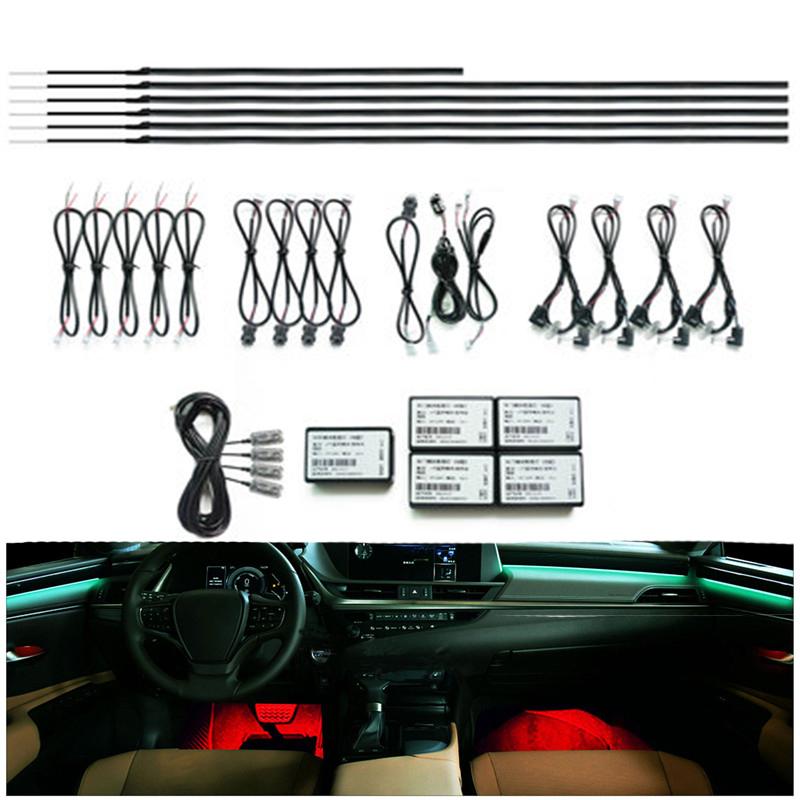 Interior&External Lights Dual Zone 18 In 1 RGB Car Interior Ambience Lamp Acrylic Optical Fiber By App Control Decorative Ambient Dashboard
Interior&External Lights Dual Zone 18 In 1 RGB Car Interior Ambience Lamp Acrylic Optical Fiber By App Control Decorative Ambient Dashboard