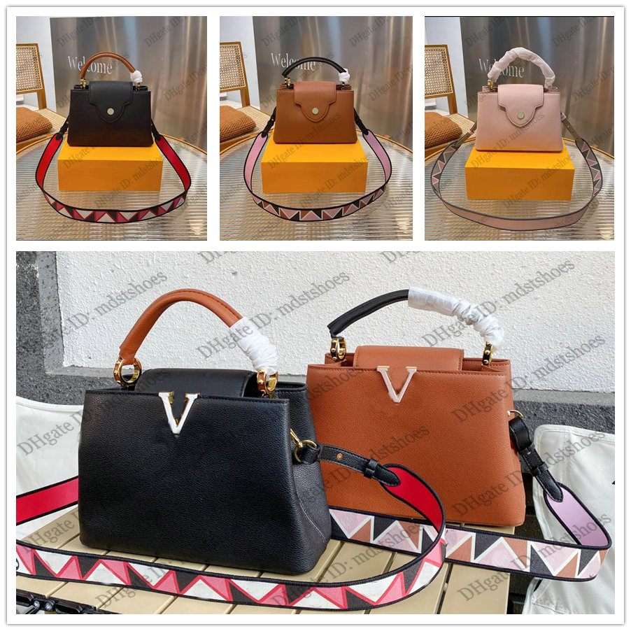 Capucines BB Handbag Taurillon Leather Handle Bag Womens Designer Luxurys Cross Body Colorful strap Shoulder Bags M59266
Capucines BB Handbag Taurillon Leather Handle Bag Womens Designer Luxurys Cross Body Colorful strap Shoulder Bags M59266