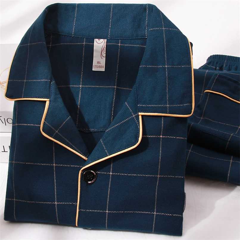 Winter 100% Cotton Pajamas For Men Blue Sleepwear Fashion Warm Pyjama Homme Cotton Pijamas Hombre Invierno Cotton Plaid Pyjamas 211110, Blue plaid
Winter 100% Cotton Pajamas For Men Blue Sleepwear Fashion Warm Pyjama Homme Cotton Pijamas Hombre Invierno Cotton Plaid Pyjamas 211110, Blue plaid