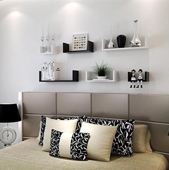 2022 Boxes & Bins Set of 3 Floating Display Shelves Ledge Bookshelf Wall Mount Storage Home Décor White