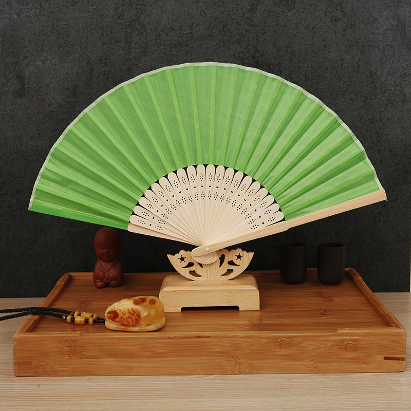 Fans Chinese Imitating Silk Hand Fans Blank Wedding Fan For Bride Weddings Guest Gifts 50 PCS Per Package