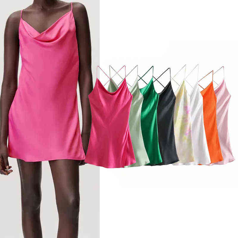 WESAY JESI Za Dresses Women 2021 TRAF Satin Short Dresses Spaghetti Strap Sexy Dresses Club Night Dress Texture Sleeveless Dress G1223, Pink
WESAY JESI Za Dresses Women 2021 TRAF Satin Short Dresses Spaghetti Strap Sexy Dresses Club Night Dress Texture Sleeveless Dress G1223, Pink