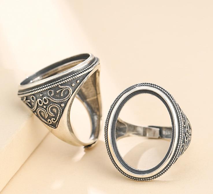 Cluster Rings 18*24mm 925 STERLING SILVER Men Semi Mount Bases Blanks Base Blank Pad VINTAGE Wedding Ring Setting Set Diy A5369
Cluster Rings 18*24mm 925 STERLING SILVER Men Semi Mount Bases Blanks Base Blank Pad VINTAGE Wedding Ring Setting Set Diy A5369