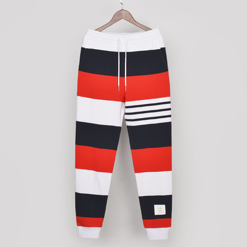 Tb Thom Men's Striped Contrast Color Long Patchwork Sport Jogging Pants Men Full Length Trousers Youth Gray Red, Black
Tb Thom Men's Striped Contrast Color Long Patchwork Sport Jogging Pants Men Full Length Trousers Youth Gray Red, Black