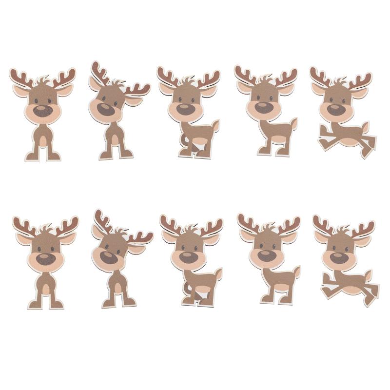 Pendant Necklaces 10Pcs Christmas Small Hanging Ornaments Wooden Tree Decor