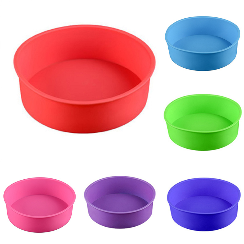1Pcs Random Cake Mold Cake Stencil Silicone Baking Tray Round Shape 17*5.5CM Kitchen Baking Tools Non-stick 6Inch