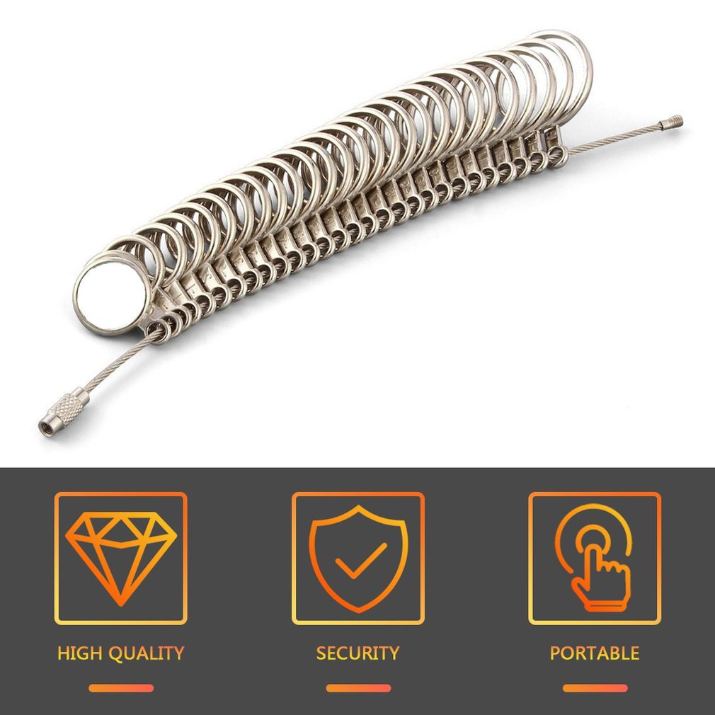 Silver Ring Sizer Finger Sizing Metal Tape Ring Doorn American Mate