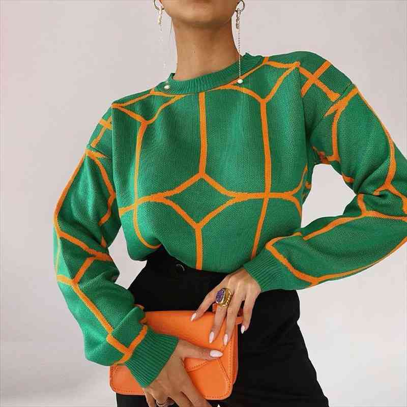 Knitted Striped Warm Womens Sweater Green O-neck Line Pattern Long Sleeve Pullovers Female Winter Lady Streetwear Jumper, White;black
Knitted Striped Warm Womens Sweater Green O-neck Line Pattern Long Sleeve Pullovers Female Winter Lady Streetwear Jumper, White;black