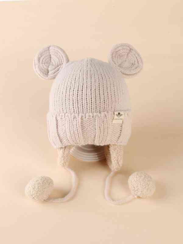 Baby Cartoon Ear Decor Knit Hat SHE