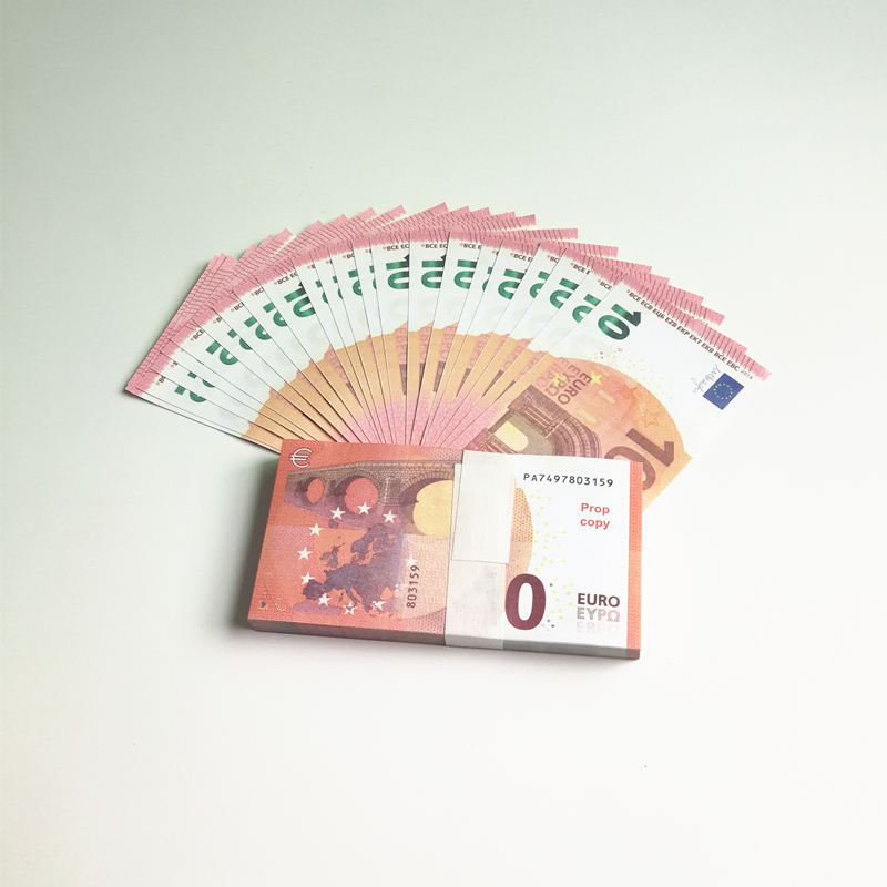 Wholesales Prop Money Party Bar Prop Simulation 10 20 50 100 Euro Dollar Fake Money Toy Coin Film And Television Shooting Props Practice Banknote Faux