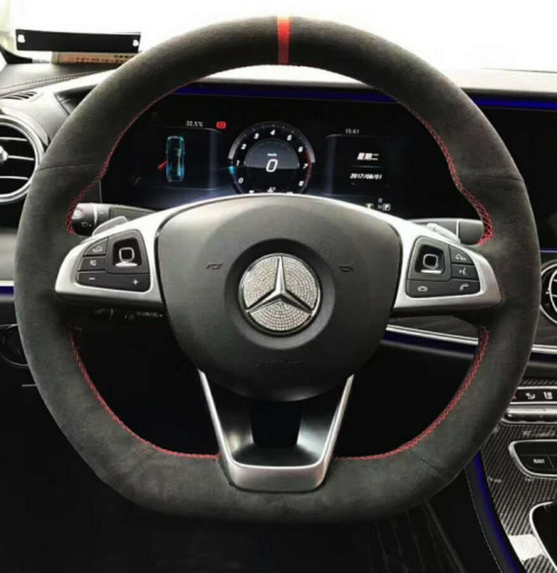 DIY Custom hand-stitched leather steering wheel cover For Benz c200l gle320 glc260 gla200 e300l benz dedicated car wheel cover
DIY Custom hand-stitched leather steering wheel cover For Benz c200l gle320 glc260 gla200 e300l benz dedicated car wheel cover